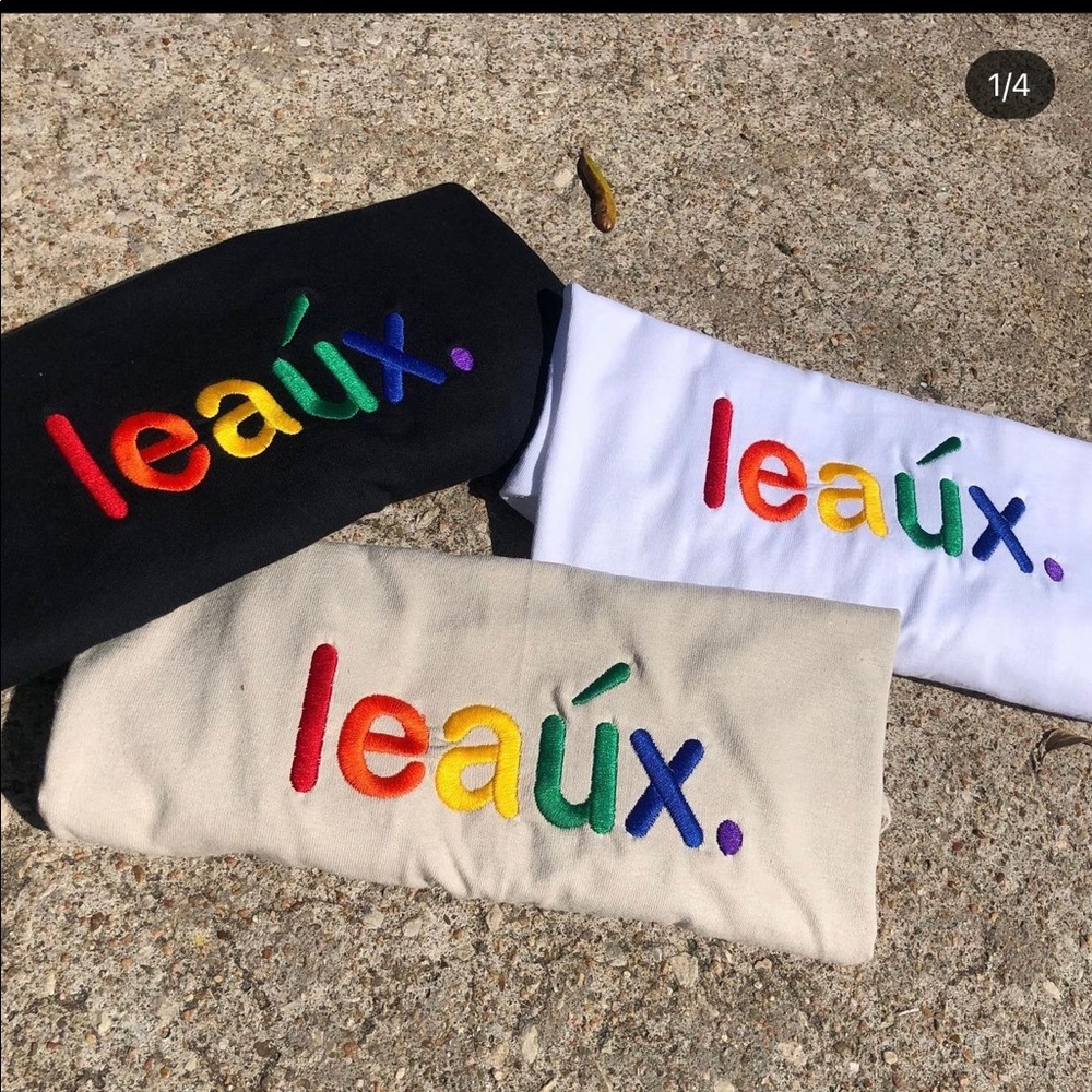 Og leaux tee- rainbow series: white